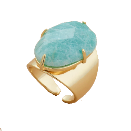 Bague en Amazonite Pour Harmonie Apaisante et Vérité Intérieure