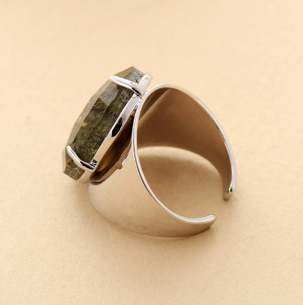 Bague Energétique en Labradorite Pour Eveil des Sens et Protection