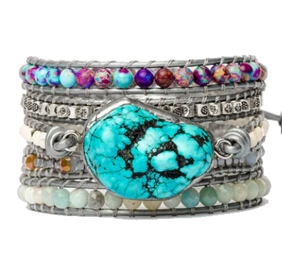 Bracelet Énergétique en Turquoise : Équilibre et Sérénité Naturels