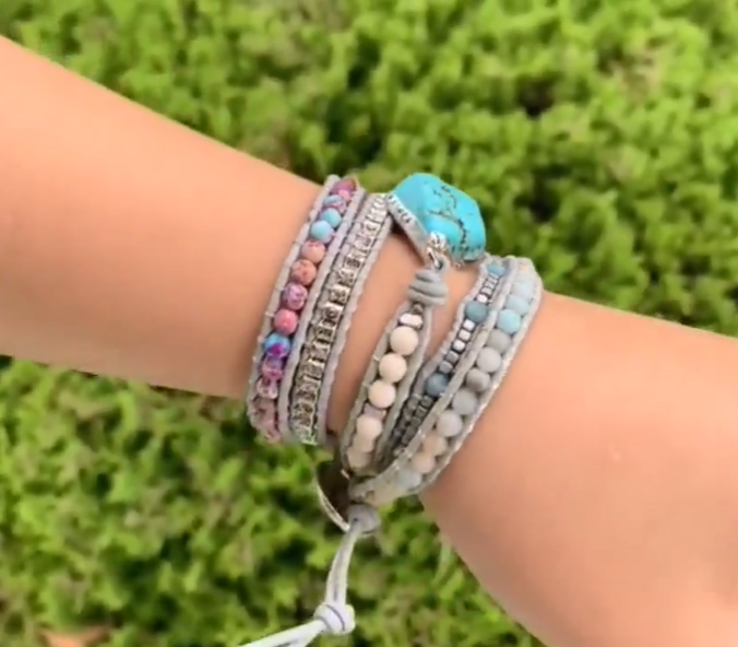 Bracelet Énergétique en Turquoise : Équilibre et Sérénité Naturels