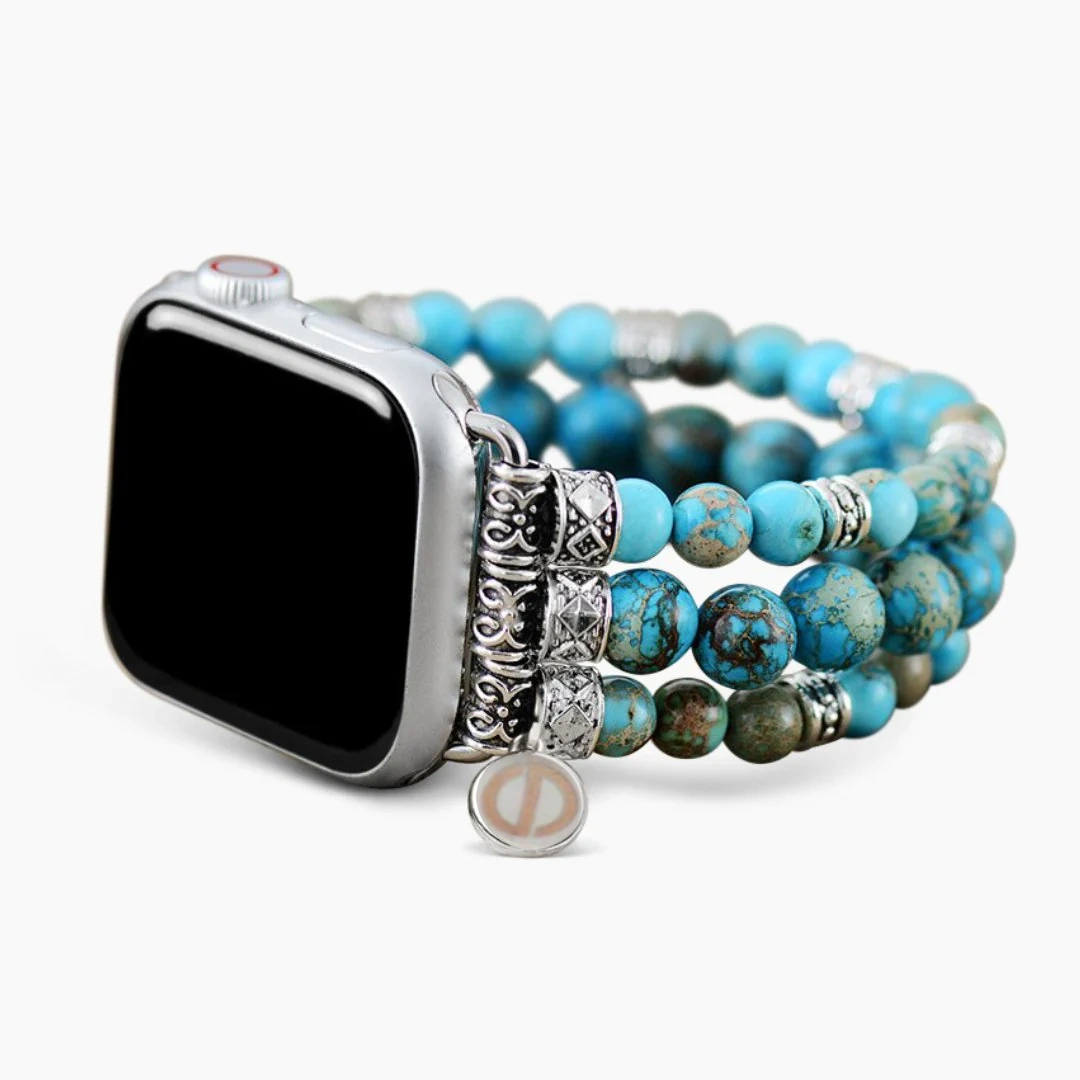 Bracelet Montre Apple Watch Extensible en Jaspe Impérial