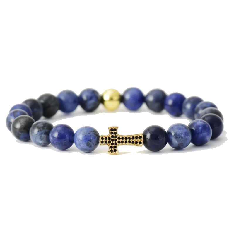 Bracelet d&#39;Harmonie &quot;Ciel Nocturne en Quartz Bleu&quot;