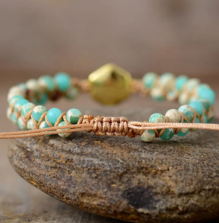 Bracelet en Amazonite &quot;Sérénité Naturelle&quot;
