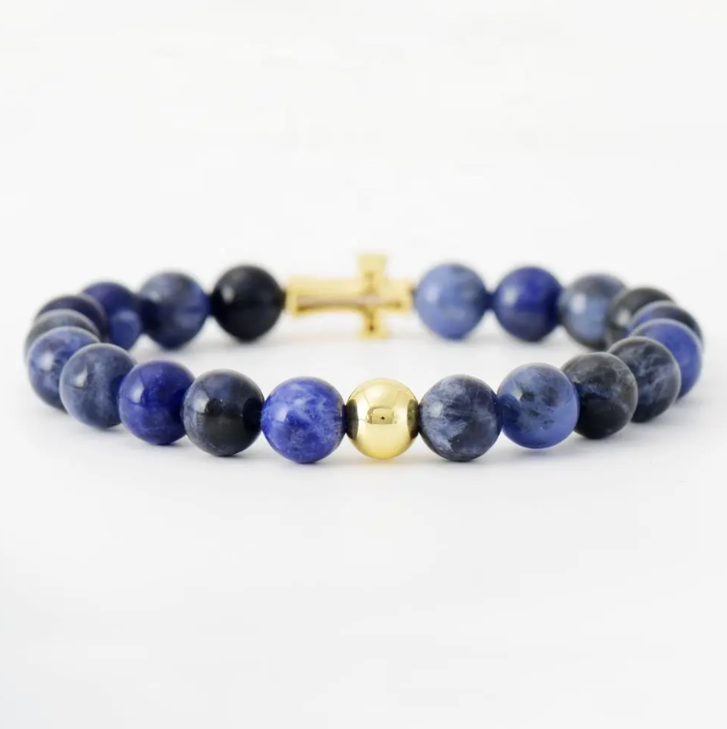 Bracelet d&#39;Harmonie &quot;Ciel Nocturne en Quartz Bleu&quot;