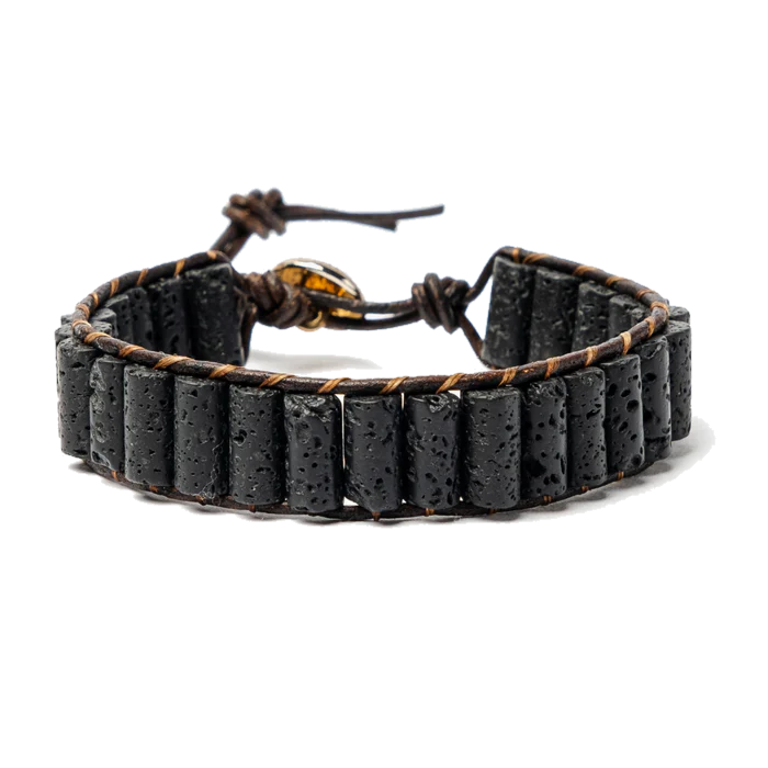 Bracelet Mixte en Pierre de Lave | Énergie Vitale pour une Connexion à la Terre