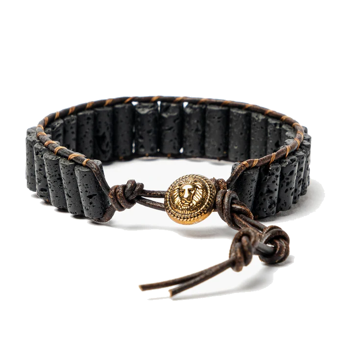 Bracelet Mixte en Pierre de Lave | Énergie Vitale pour une Connexion à la Terre