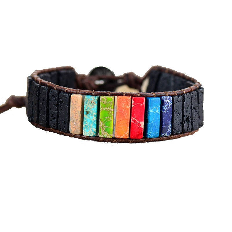 Bracelet en Obsidienne et Jaspe Pour Protection et Equilibre Energétique