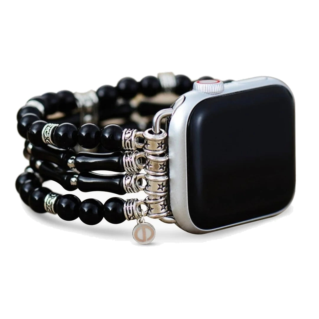 Bracelet Extensible en Agate Lune pour Apple Watch