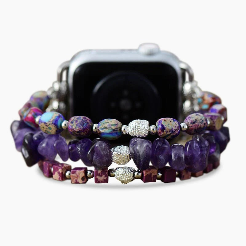 Bracelet Extensible Royal Améthyste pour Apple Watch